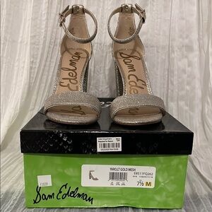 Sam Edelman Gold High Heeled Sandals